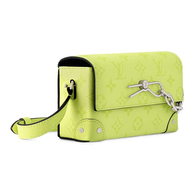 LOUIS VUITTON Steamer Coated Canvas Shoulder Bag Men's Lemon-1