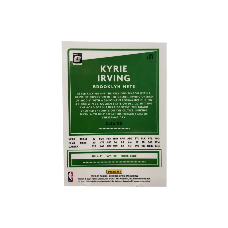 PANINI 2020 21 Nets Kyrie Irving Euro Deity Durex Collection Classic Collection Sports Cards 1 Pc-1
