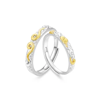 Love Link 925 Sterling Silver Rings Unisex