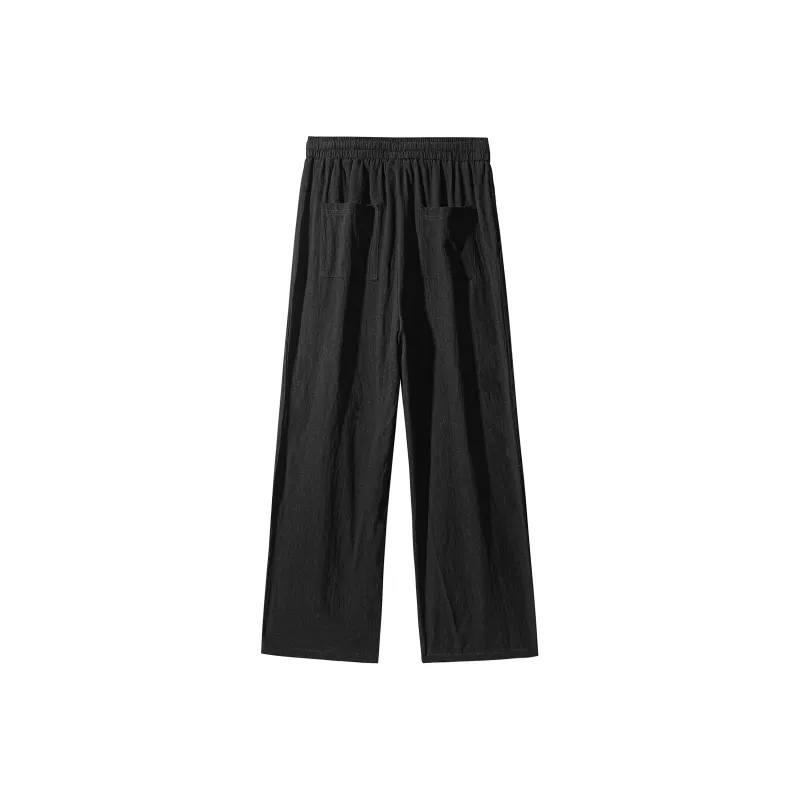 REXSHION Casual Pants Unisex Black-2