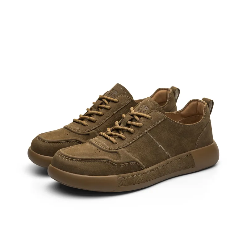 JEEP SPIRIT Slip Resistant Cushioning Wear Resistant Lightweight Low Top Skateboard Shoes Men's Coconut Brown-1