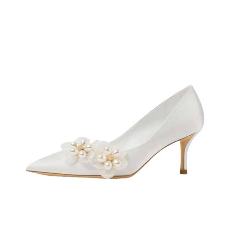 Houseofavenues Slim Heel High Heels Women's White-2