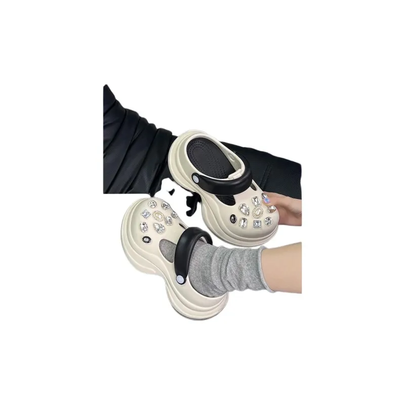 Yamada Hyakuju Women's Home Slippers White Pink, Blue White, Beige Black, Pink White-14