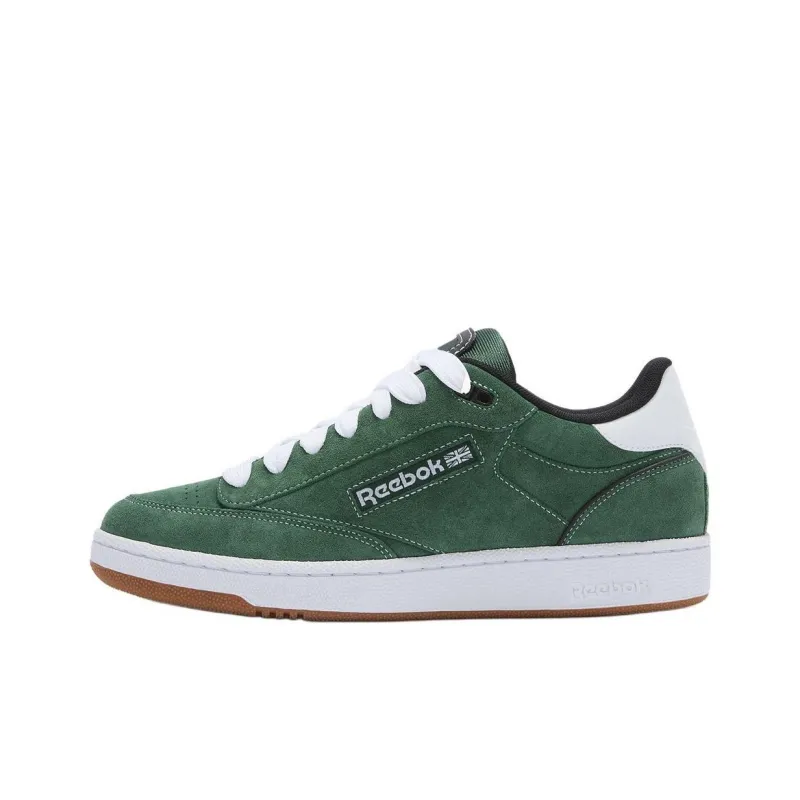 Reebok Club C Anti Slip Wear Resistant Low Top Skateboard Shoes Unisex Green-0