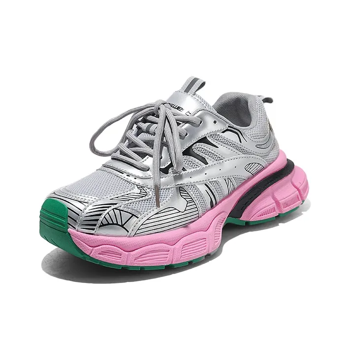 JEANSWEST Lightweight Anti Slip Low Top Chunky Sneakers Women's-1
