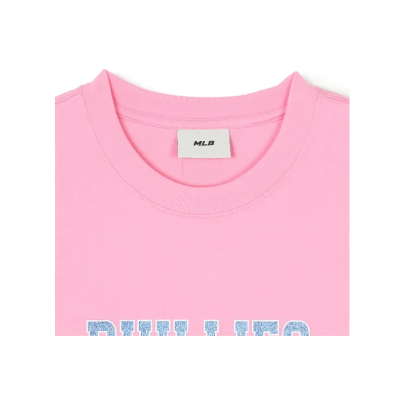 MLB Drop Shoulder Sleeve T-Shirt Unisex Pink-2