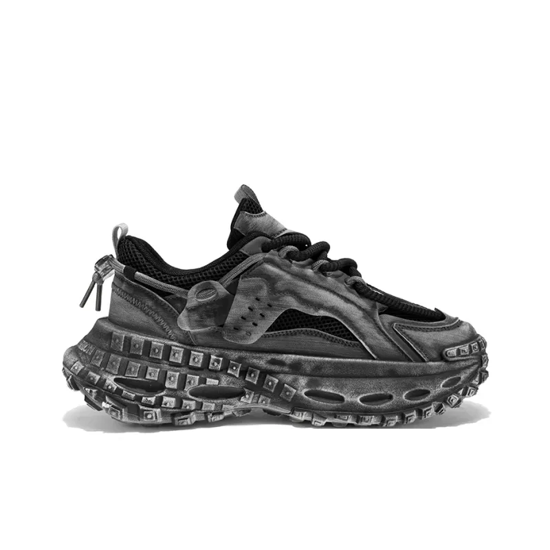 Budding Bear Anti Slip Wear Resistant Breathable Height Increasing Low Top Chunky Sneakers Men's-19