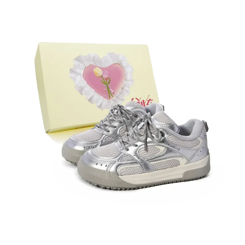 FULLXUAN Low-Top Skateboard Shoes Women's Beige Blue-6