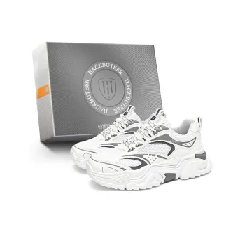 HACKBUTEER Anti Slip And Wear Resistant Height Increasing Low Top Chunky Sneakers Men's Box Included