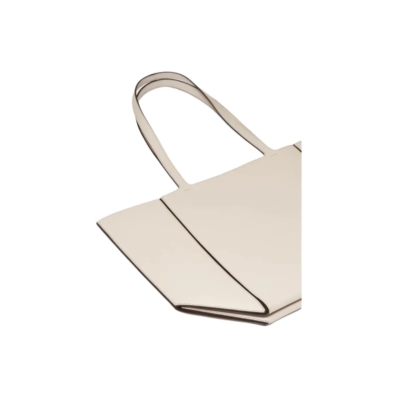 MICHAEL KORS Jordi Cow Leather Tote Bag, Shopping Bag, Shoulder Bag Large Size Women's Light Sand-4