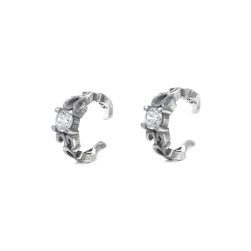 The Next Life S925 Silver Clip On Earrings Men's-4