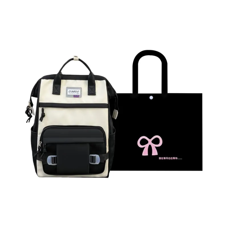 HACIN Nylon Backpack Regular Unisex Black/Purple/Khaki/Green-0