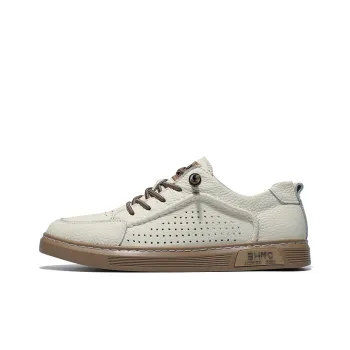 PLO CART Low Top Skateboard Shoes Men's White