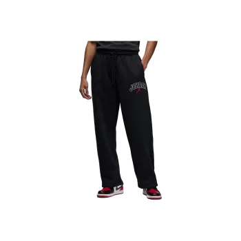 Jordan Brooklyn Fleece Pantalon Oversize À Ourlet Fendu Pour Homme Knitted Sweatpants Men's Black/Gym Red