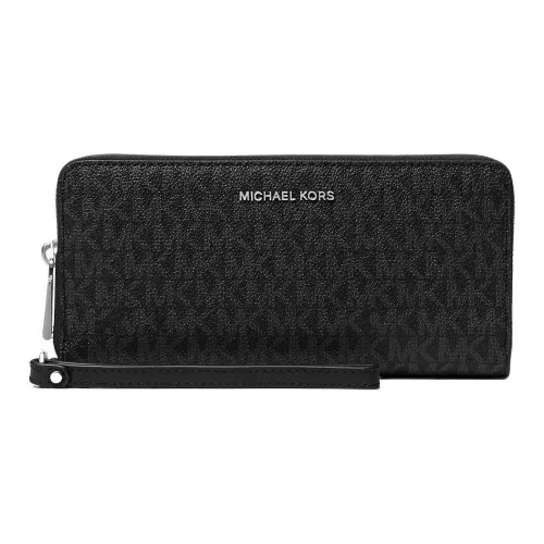 MICHAEL KORS Coated Canvas Wallet Large Size Women's Black