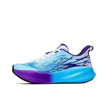 POLUDIYIPI Breathable Lightweight Height Increasing Low Top Carbon Plate Casual Running Shoes Unisex Purple Ice Blue
