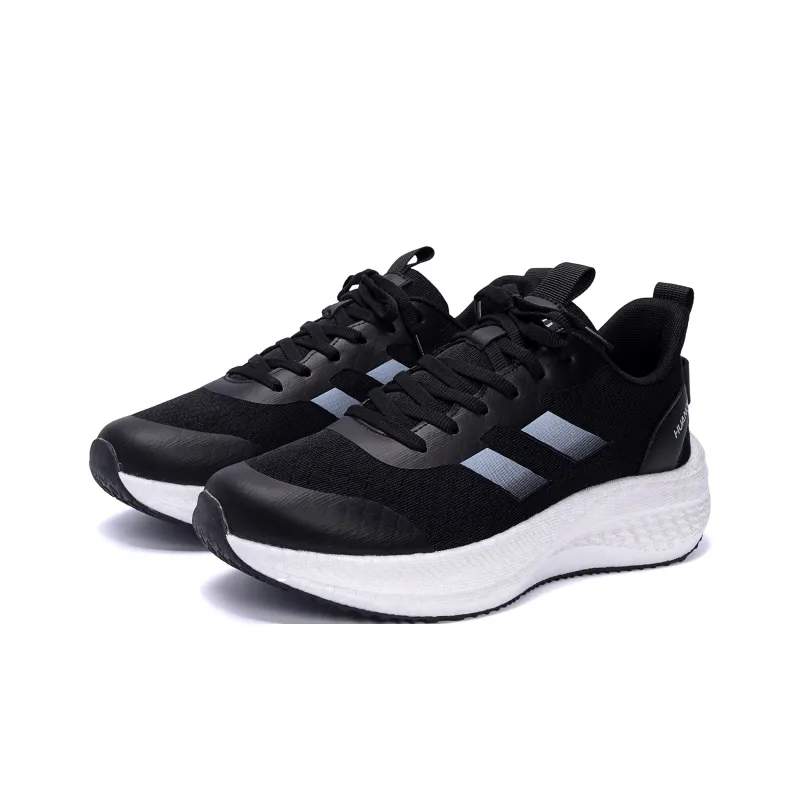 HUANQIU Height Increasing Wear Resistant Slip Resistant Low Top Casual Running Shoes Men's Black-2