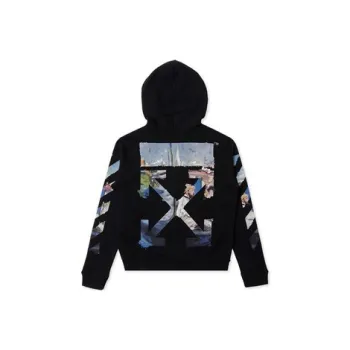 OFF WHITE Diag Multicolour Zipped Hoodie