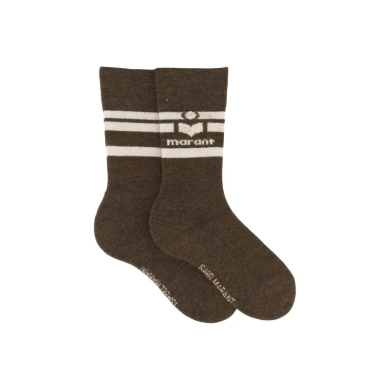 ISABEL MARANT ETOILE Mid Calf Socks Women's 1 Pack Brown-1