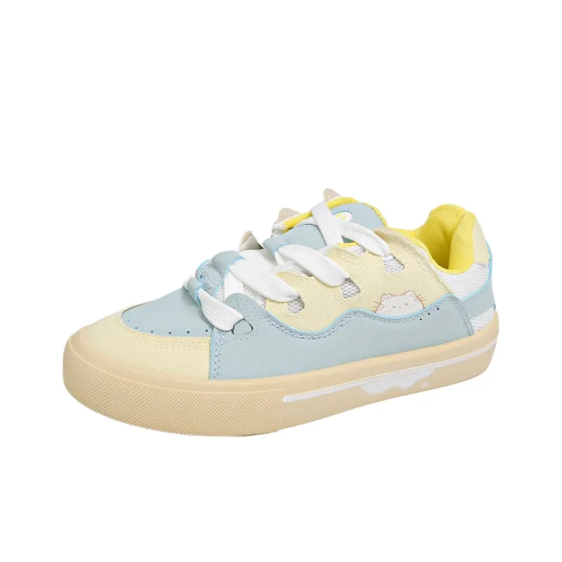 BANWEIDIYA Slip Resistant Height Increasing Low Top Skateboard Shoes Women's-0