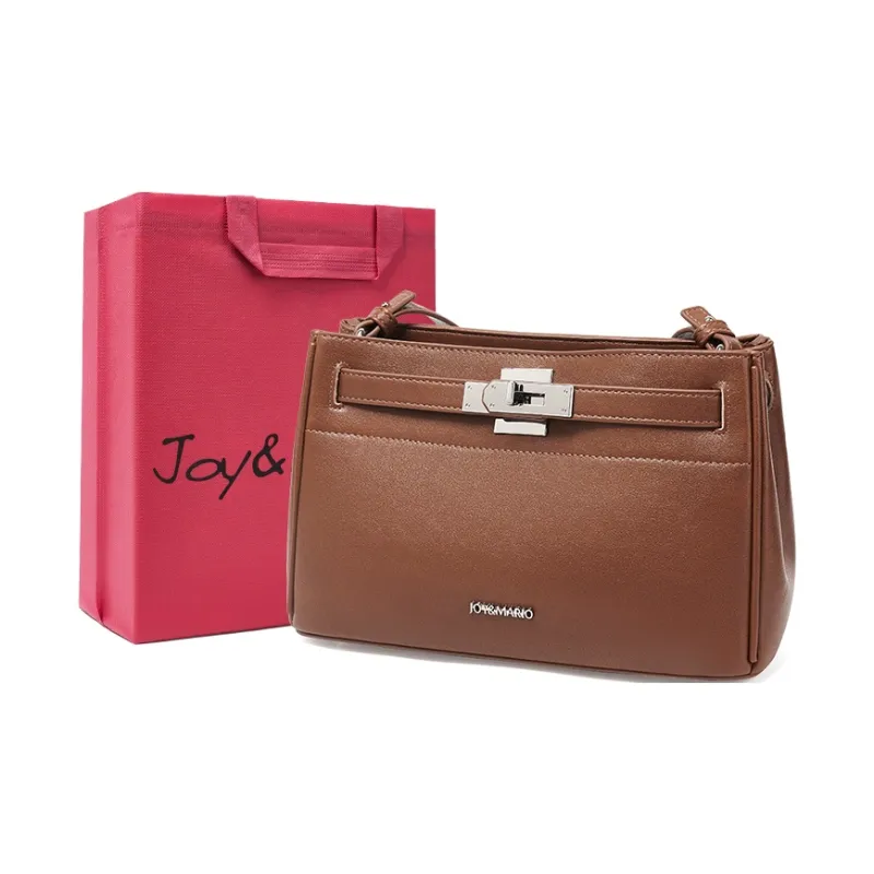 Joy&Mario Cow Leather Patchwork Synthetic Leather Shoulder Bag Women's Multicolor-0