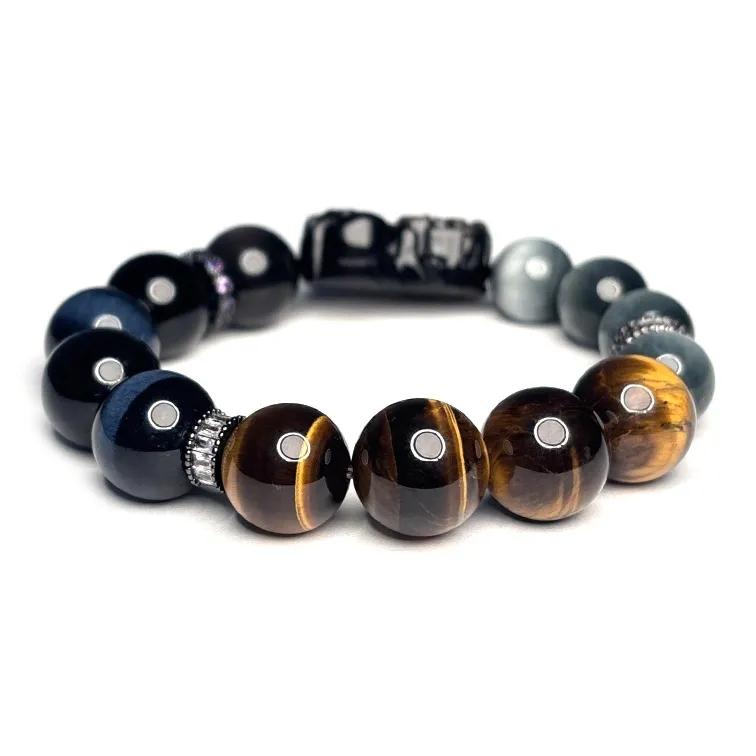 MOUNTAINS AND MANS Tiger's Eye Stone Bracelets Men's-3
