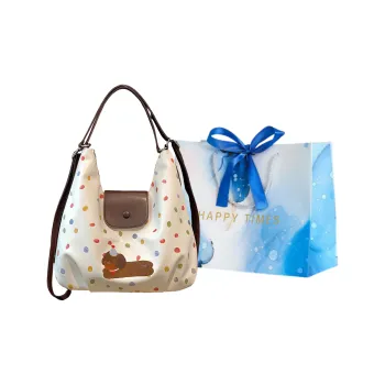 ROUNDOT PU Shoulder Bag Women's Happy Puppy