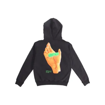 OFF WHITE Hand And Logo Print Hoodie