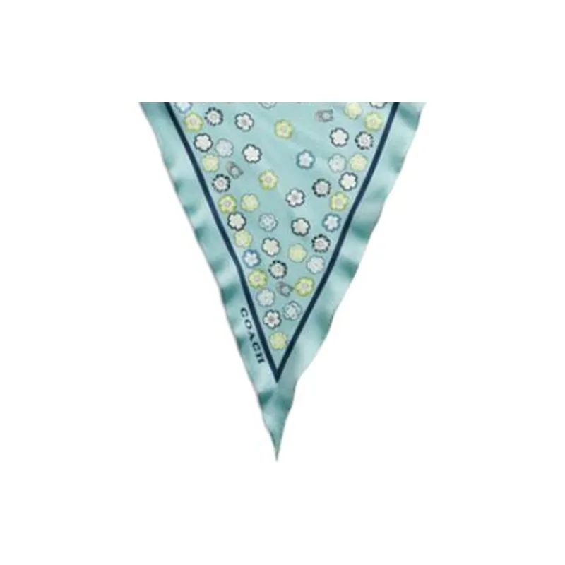 COACH Silk, Silk, Diamond Silk Scarves Women's Green-2