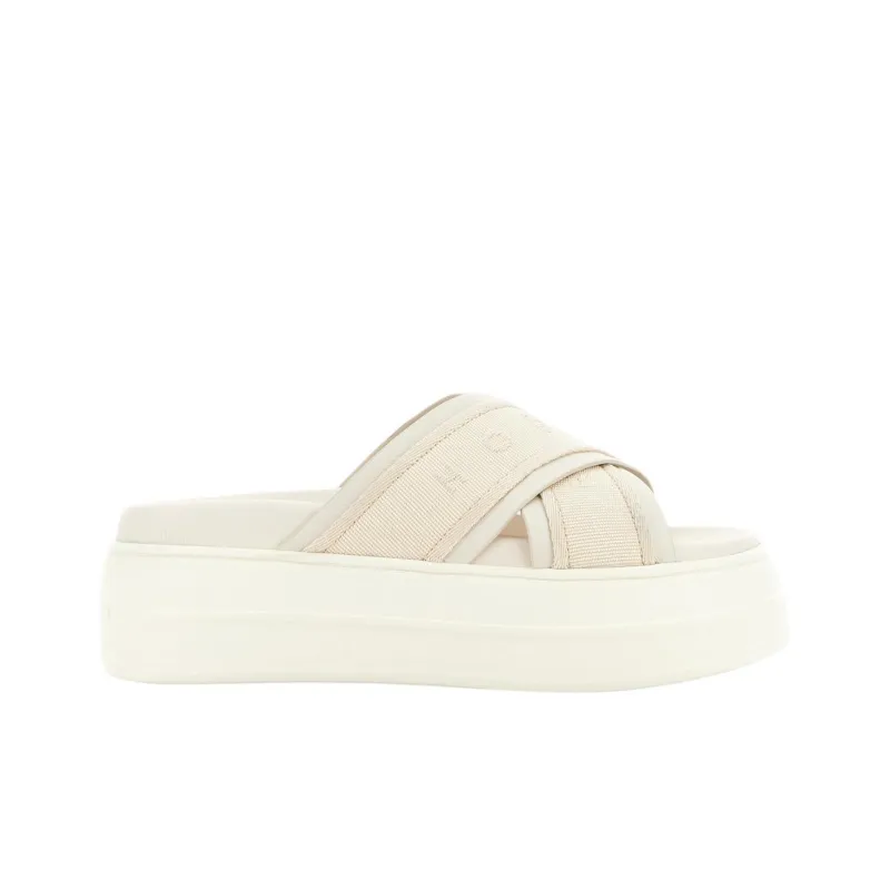 HOGAN Skyscraper Slide Slippers 6cm Women's White-1