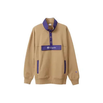 Champion Stand Collar Regular Sweatshirt Japan Version Unisex Beige Yellow