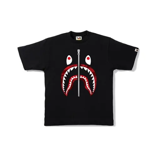 A BATHING APE Color Camo Silver Zip Shark Tee SS23