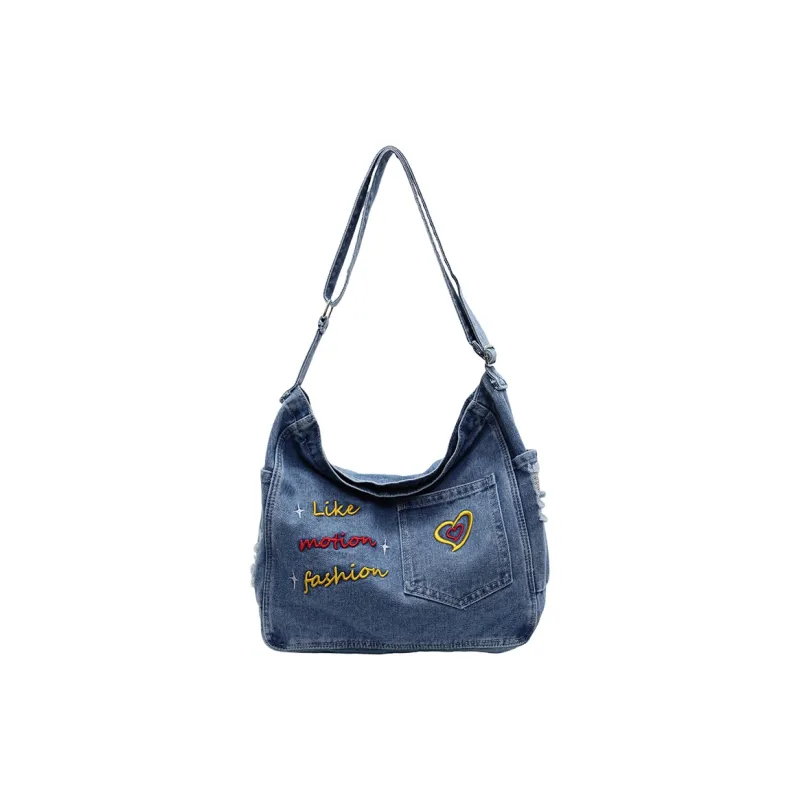 SUN EARTH &U Denim Shoulder Bag Women's Multicolor-1