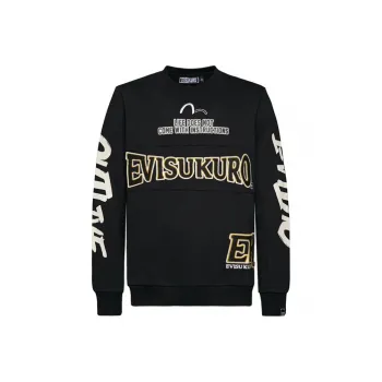EVISU Crew Neck Sweatshirt Men's Black