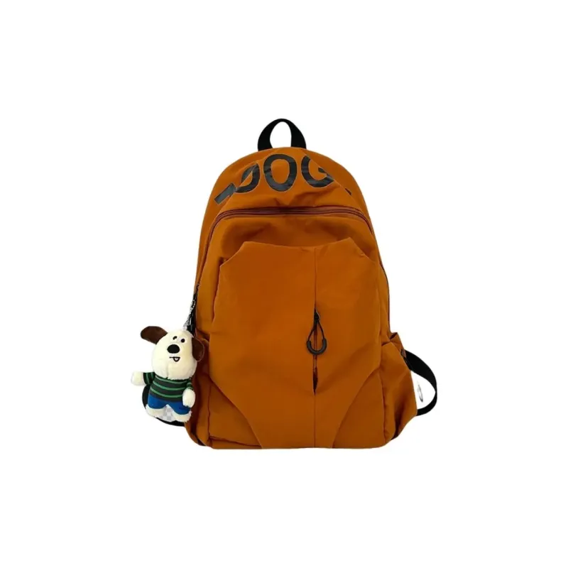 MOK Nylon Backpack Regular Unisex Green/White/Black/Light Gray/Orange-17