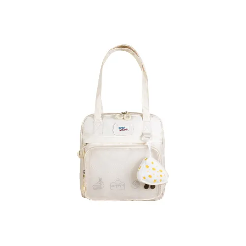 Fillove Fabric Shoulder Bag Jelly Bag Women's Beige