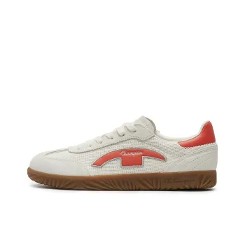 Champion T Trainers German Army Trainers 2.0 Low Top Skateboard Shoes Women's Milk White/Old Red