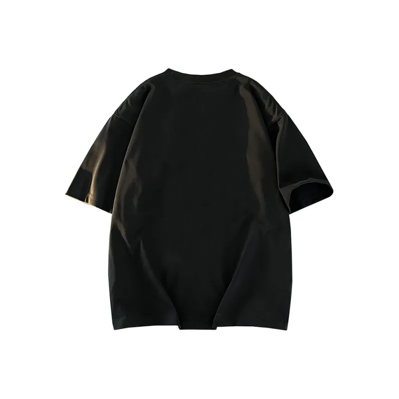 HAVR 100% Cotton Loose Fit Casual Comfortable Versatile Breathable Pullover Crew Neck Short Sleeved T Shirts Unisex-4