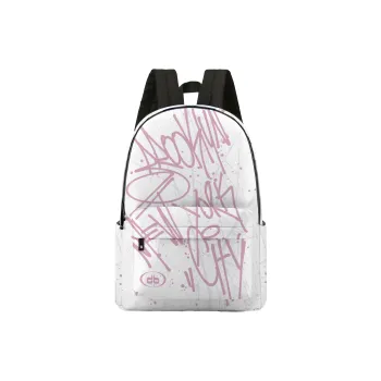 Soundbyte Polyester Students Backpack Regular Unisex White Pink