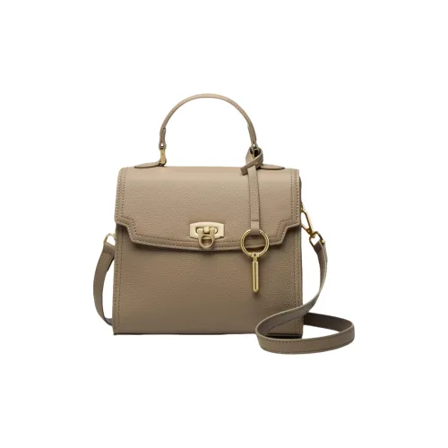 PAYOT Cow Leather Shoulder Bag Crossbody Bag Handbag Regular Women's Elephant Gray/Ecru Black