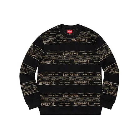 Supreme Metallic Jacquard Crewneck-0