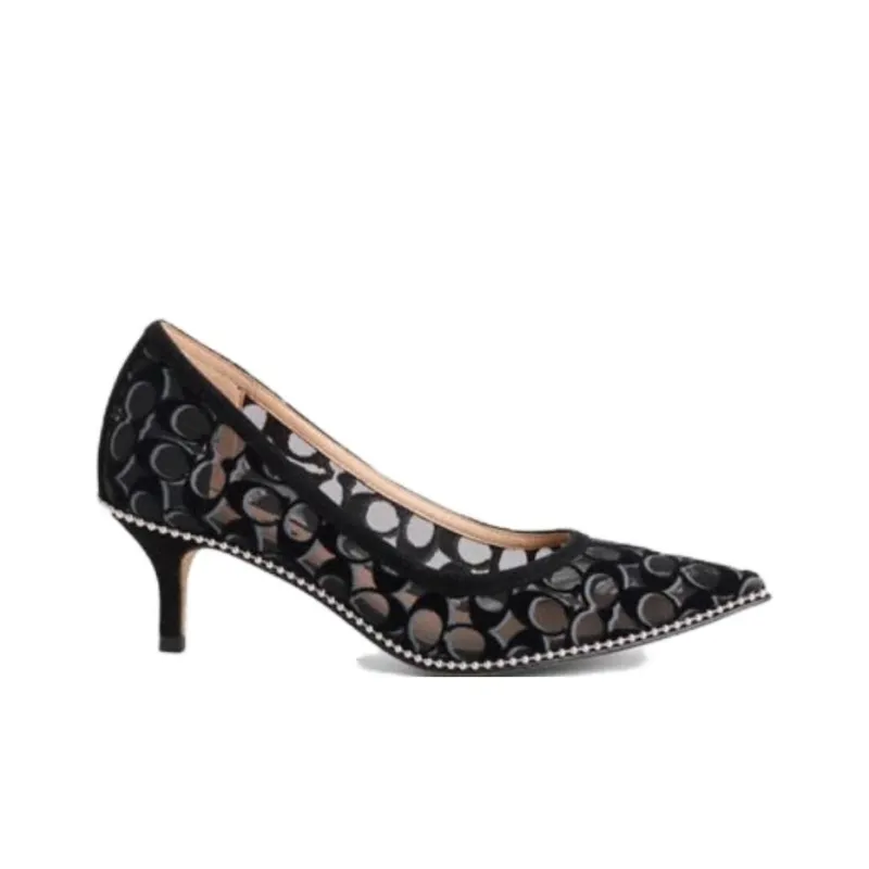COACH Jackie Slim Heel High Heels 4cm Women's Black-1