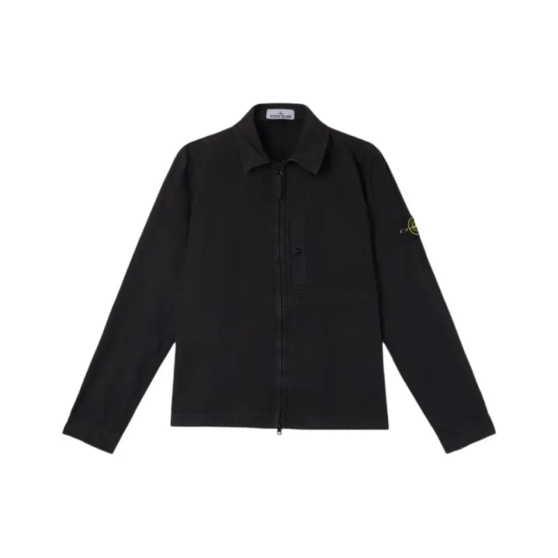 STONE ISLAND Compass Patch Zip Up Shirt Jacket-2
