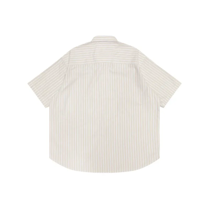 Aape By *A Bathing APE® Aapenow Moonface logo Striped Shirt-1