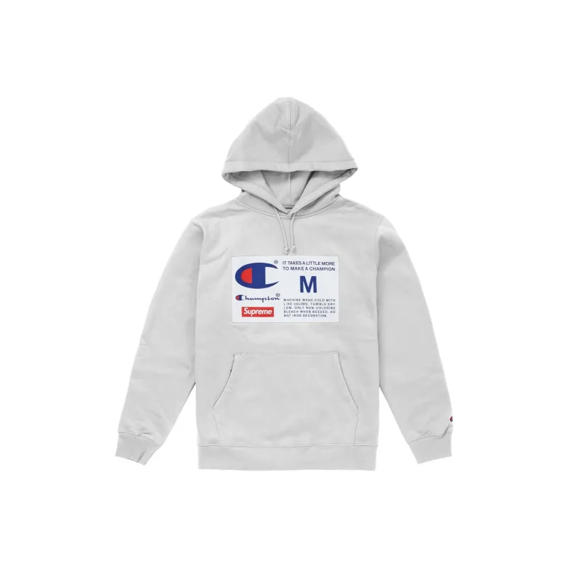 Supreme Champion Label Hooded Sweatshirt-0