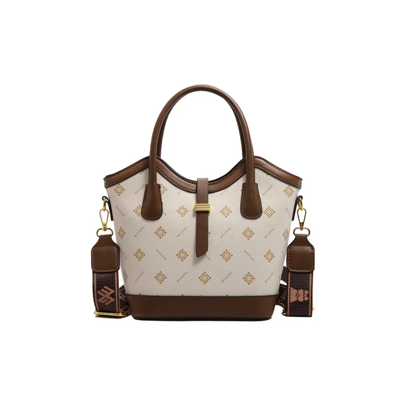 Yalu PU Handbag Regular Women's White/Yellow/Brown-1