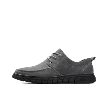 PLO CART Men's Casual Shoes Men Low Top Gray/Brown