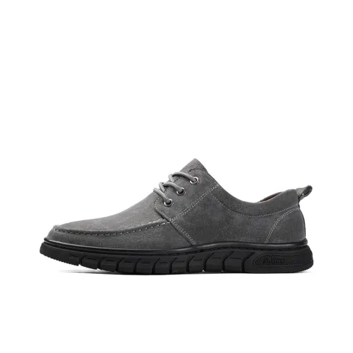 PLO CART Men's Casual Shoes Men Low Top Gray/Brown