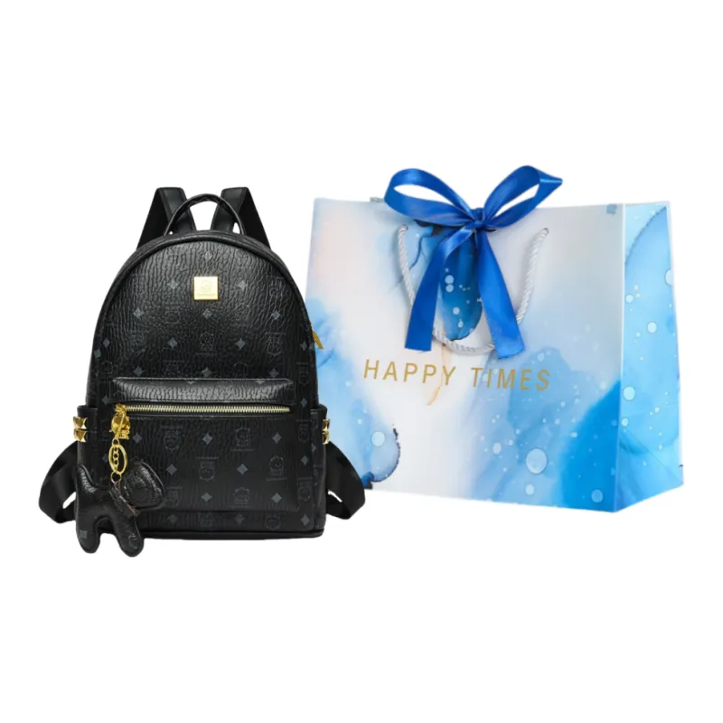 ROUNDOT Durable Fabric Backpacks Backpack Women's Ecru/Black/Yellow/Pink-6