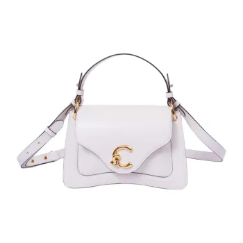 COCCINELLE C me Leather One Shoulder Handbag Trumpets Women's White